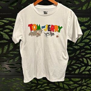 Tom and Jerry Graphic Tee Cartoon Characters, Men's L